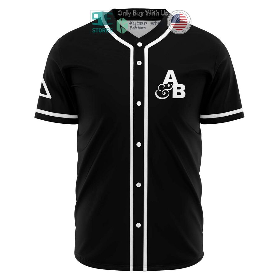 anjunabeats logo black baseball jersey 1 2101