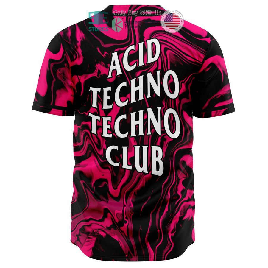 anti techno techno club pink black baseball jersey 1 40764