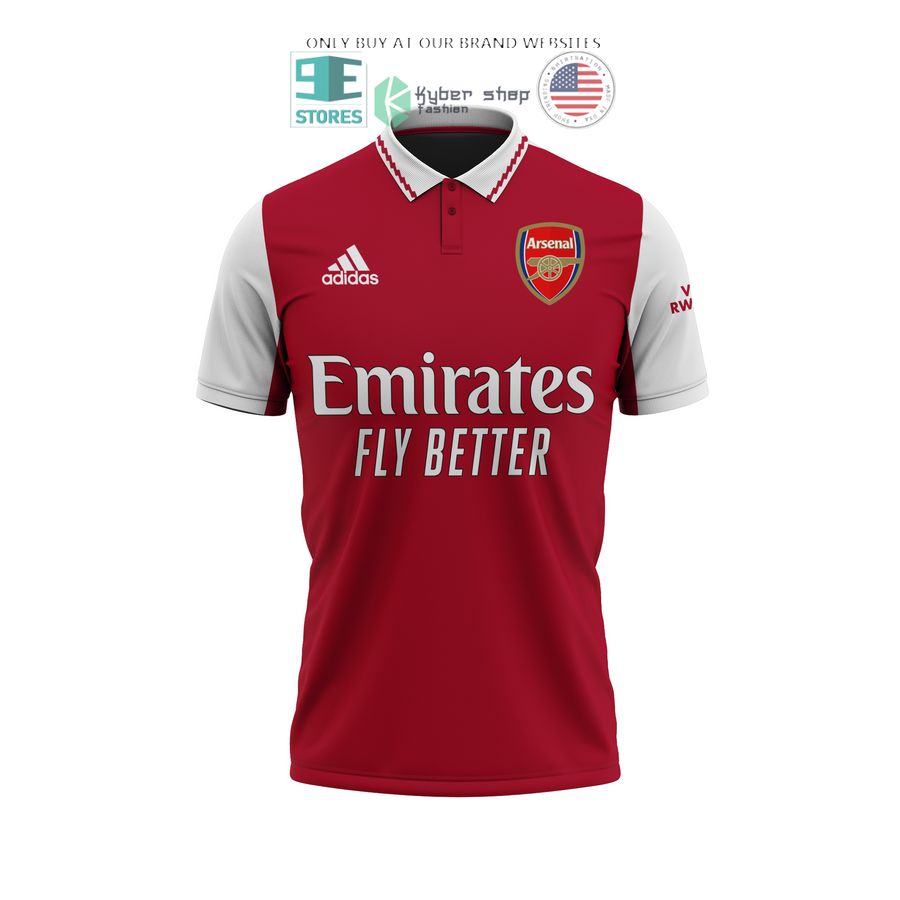 arsenal emirates fly better saka 7 red white polo shirt 2 47625