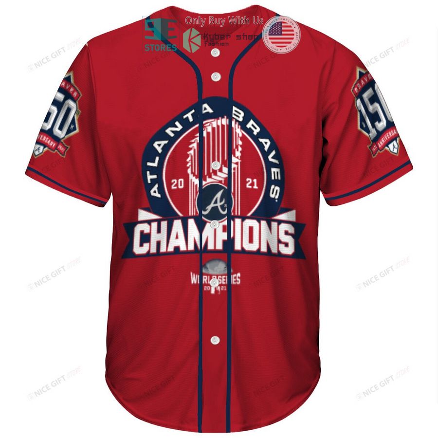 atlanta braves 2021 world series champions red baseball jersey 1 84485