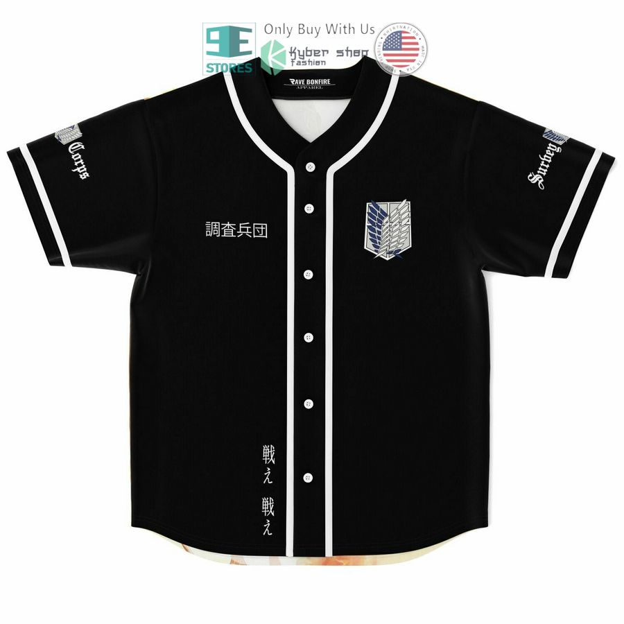 attack on titan baseball jersey 1 47752