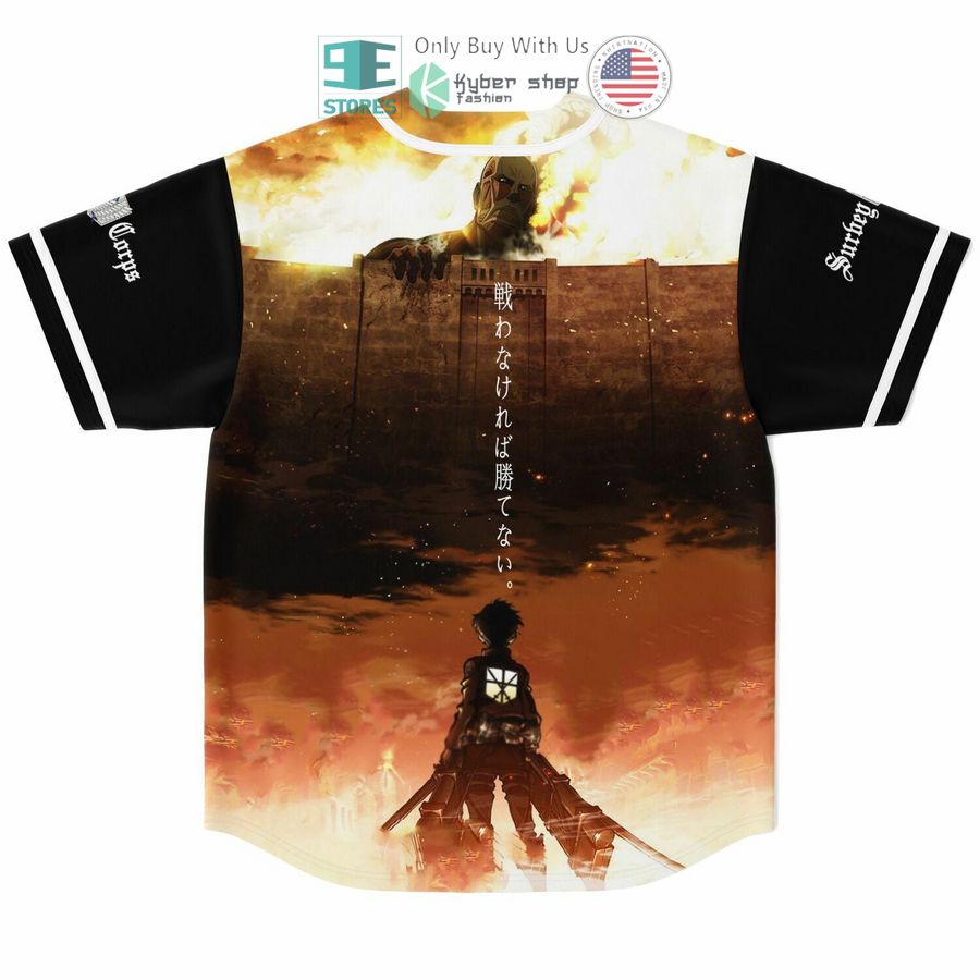 attack on titan baseball jersey 2 92282