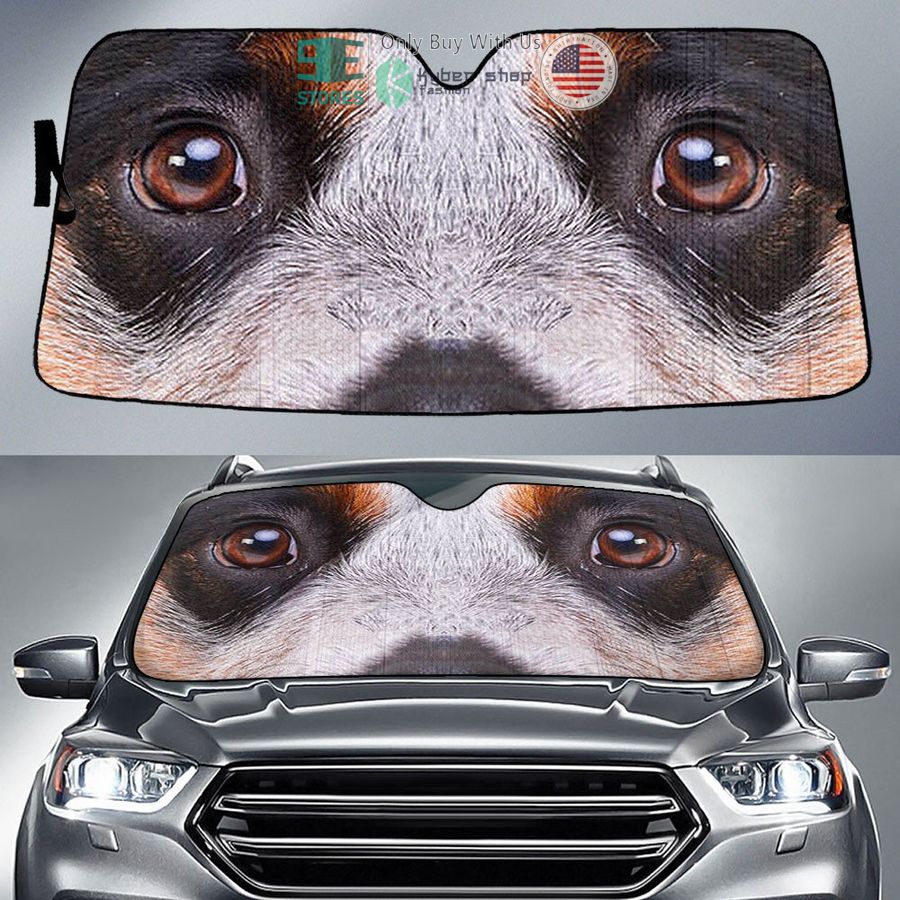 australian cattle dog eyes car sun shade 1 45207