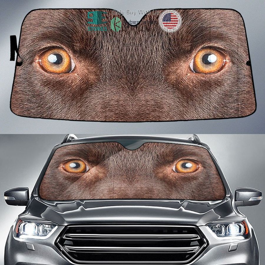 australian kelpie dog eyes car sun shade 1 57681