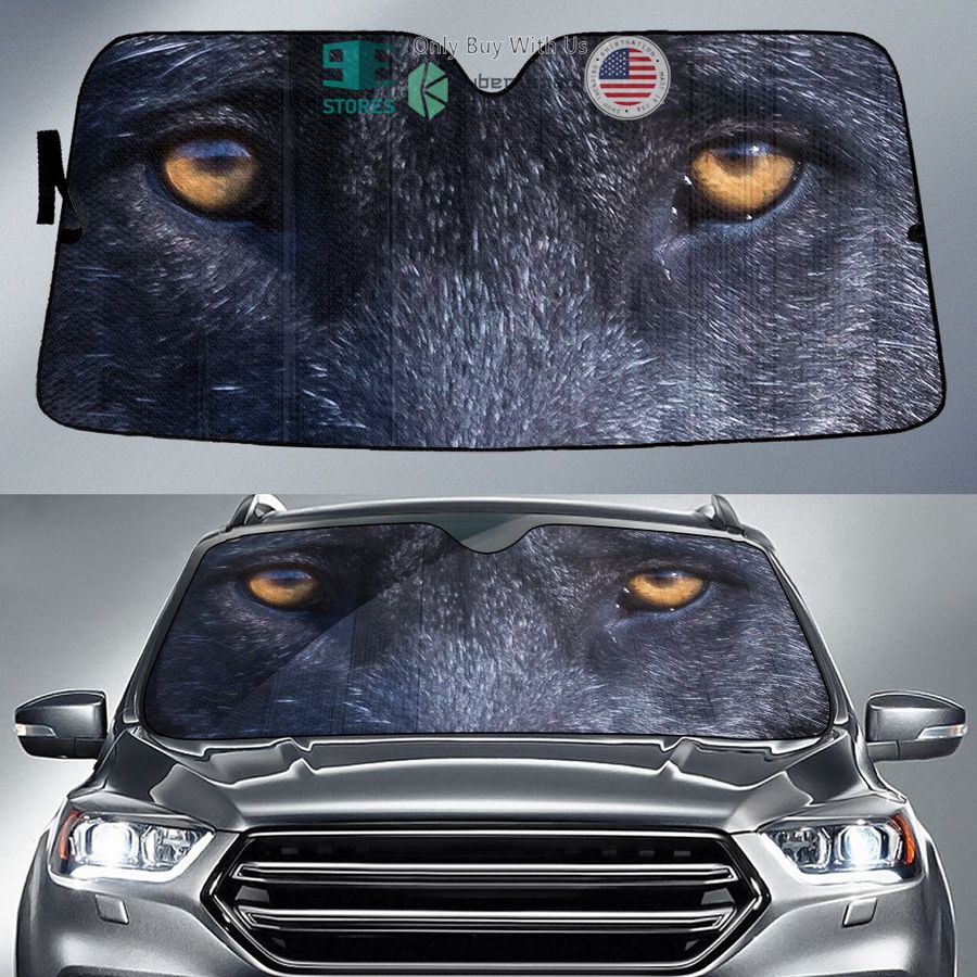 black wolf eyes car sun shade 1 90554