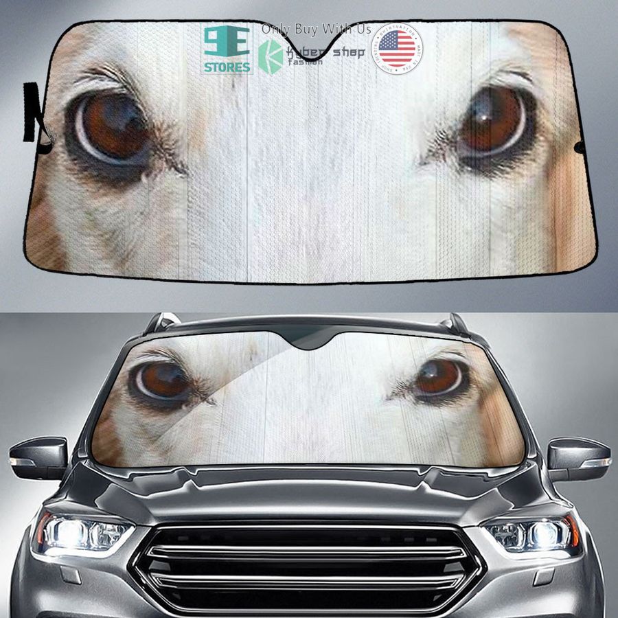 borzoi dog eyes car sun shade 1 74932