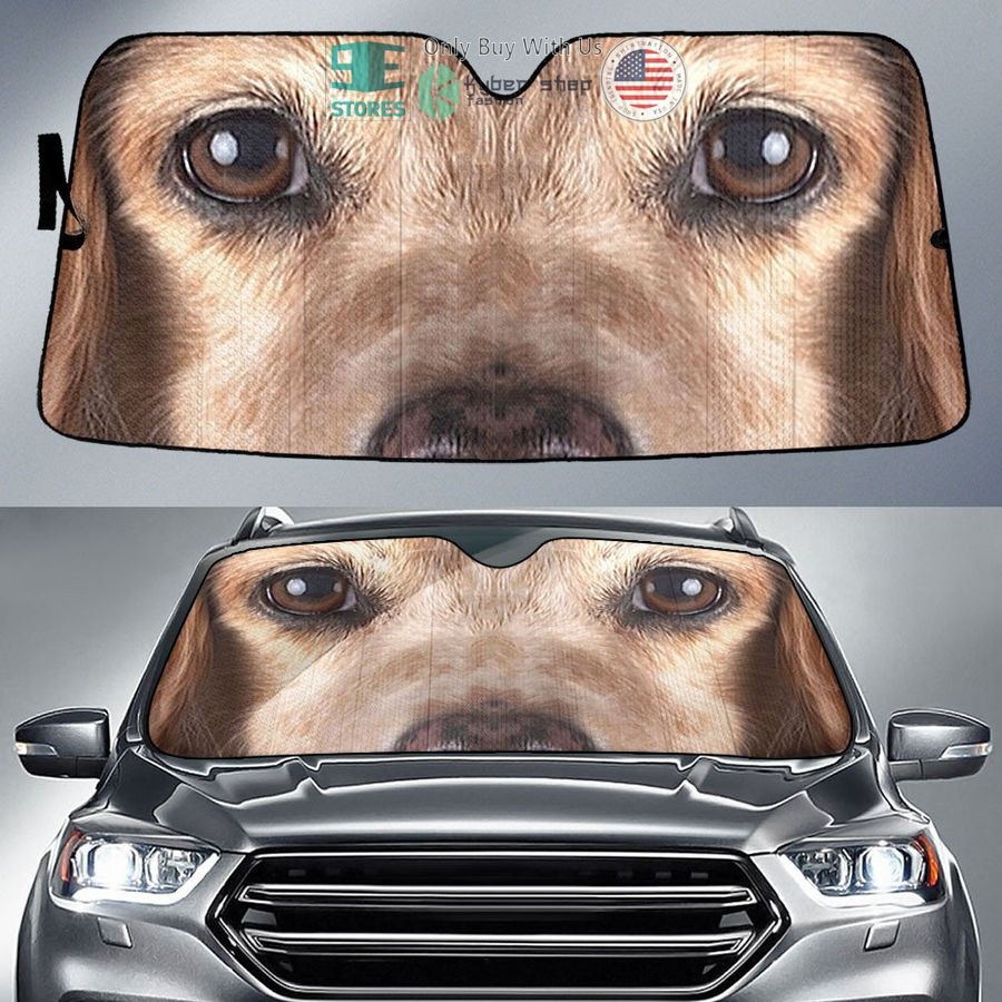 brittany dog eyes car sun shade 1 35358