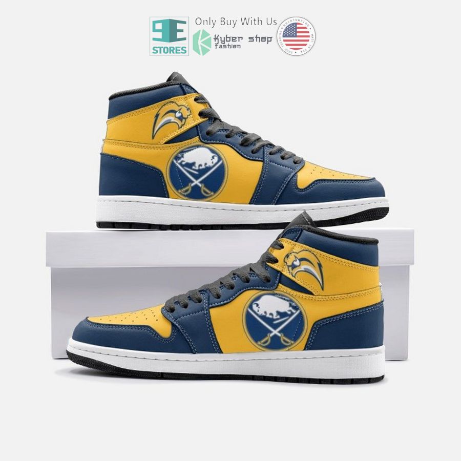 buffalo sabres logo air jordan high top shoes 1 33142