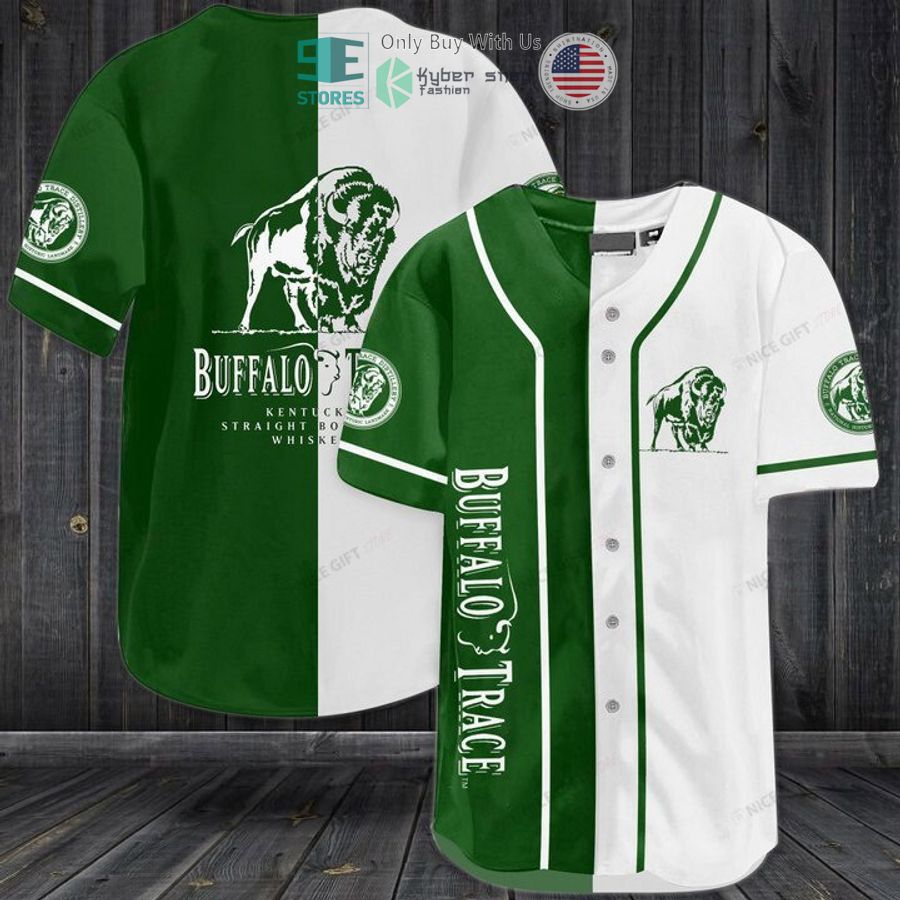 buffalo trace green white baseball jersey 1 36954