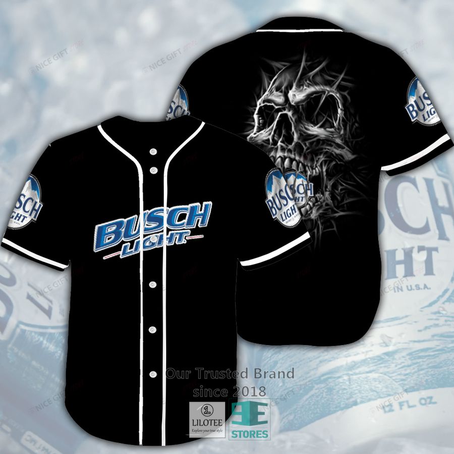 busch light skull baseball jersey 1 58654