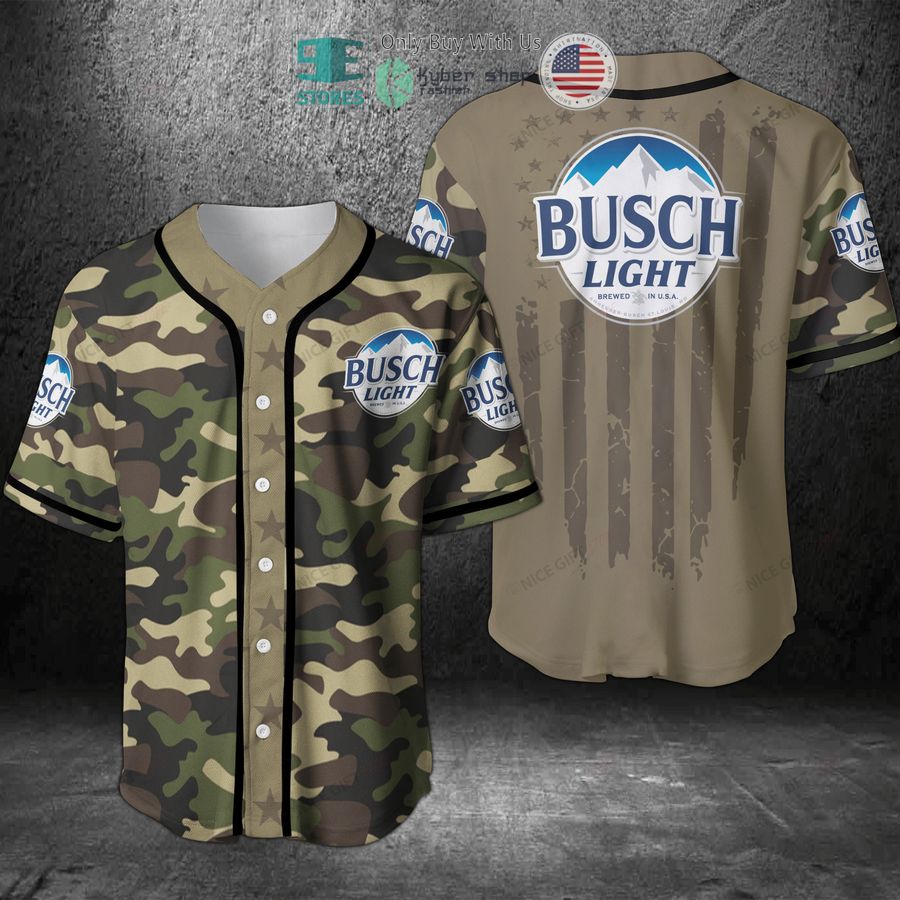 busch light united states flag green camo baseball jersey 1 94101