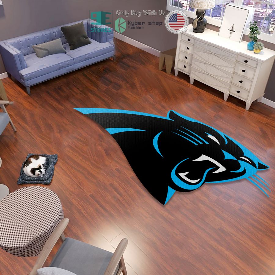 carolina panthers logo shaped rug 1 80182