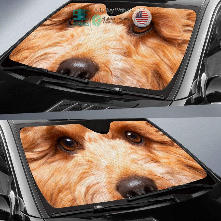 cavapoo dog eyes car sun shade 2 2850