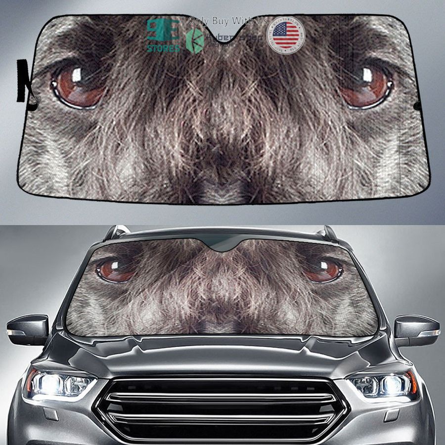 cesky terrier dog eyes car sun shade 1 21601