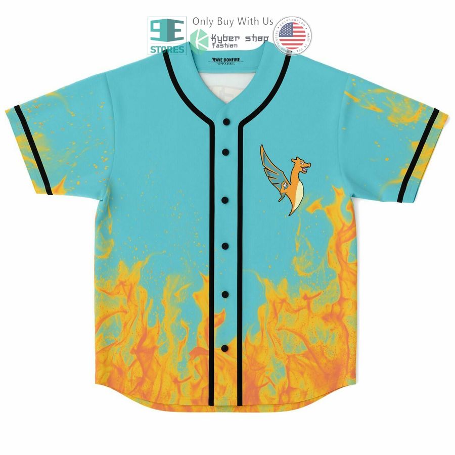 charizard illenium fire blue baseball jersey 1 744