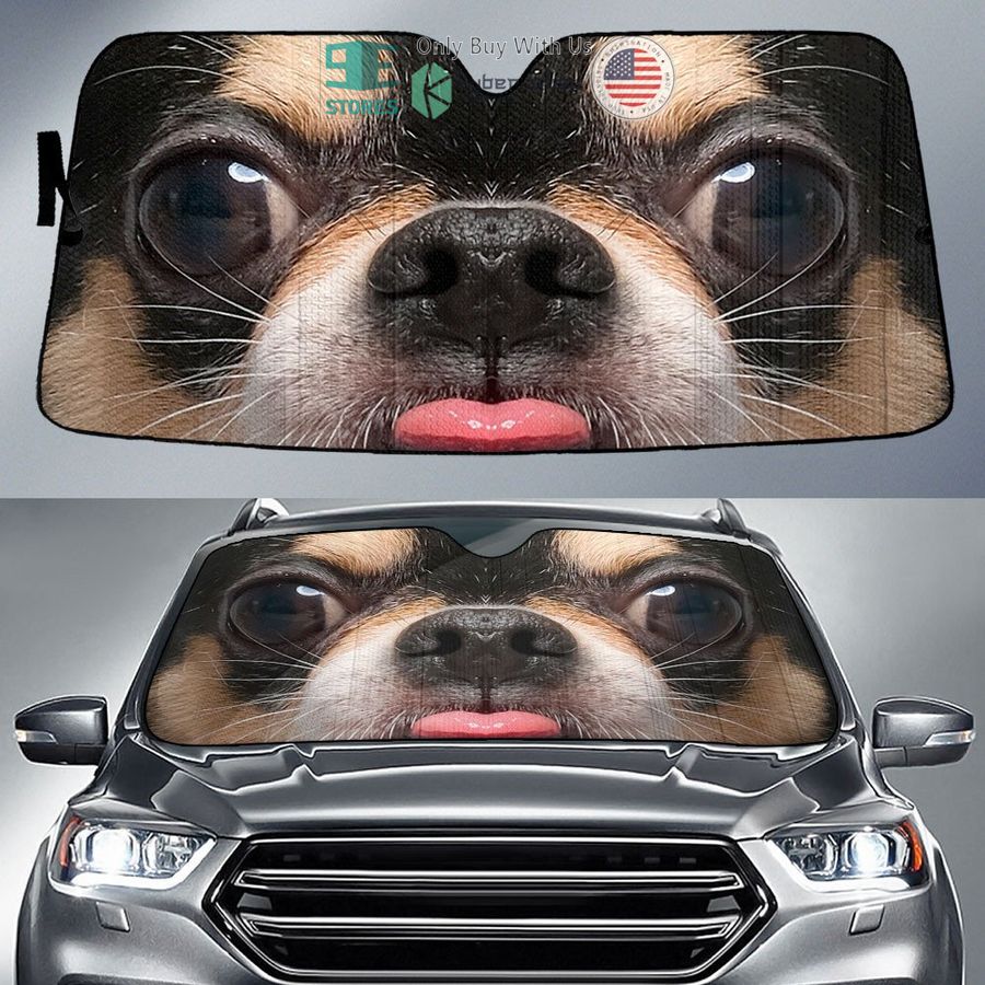 chihuahua eyes car sun shade 1 83004