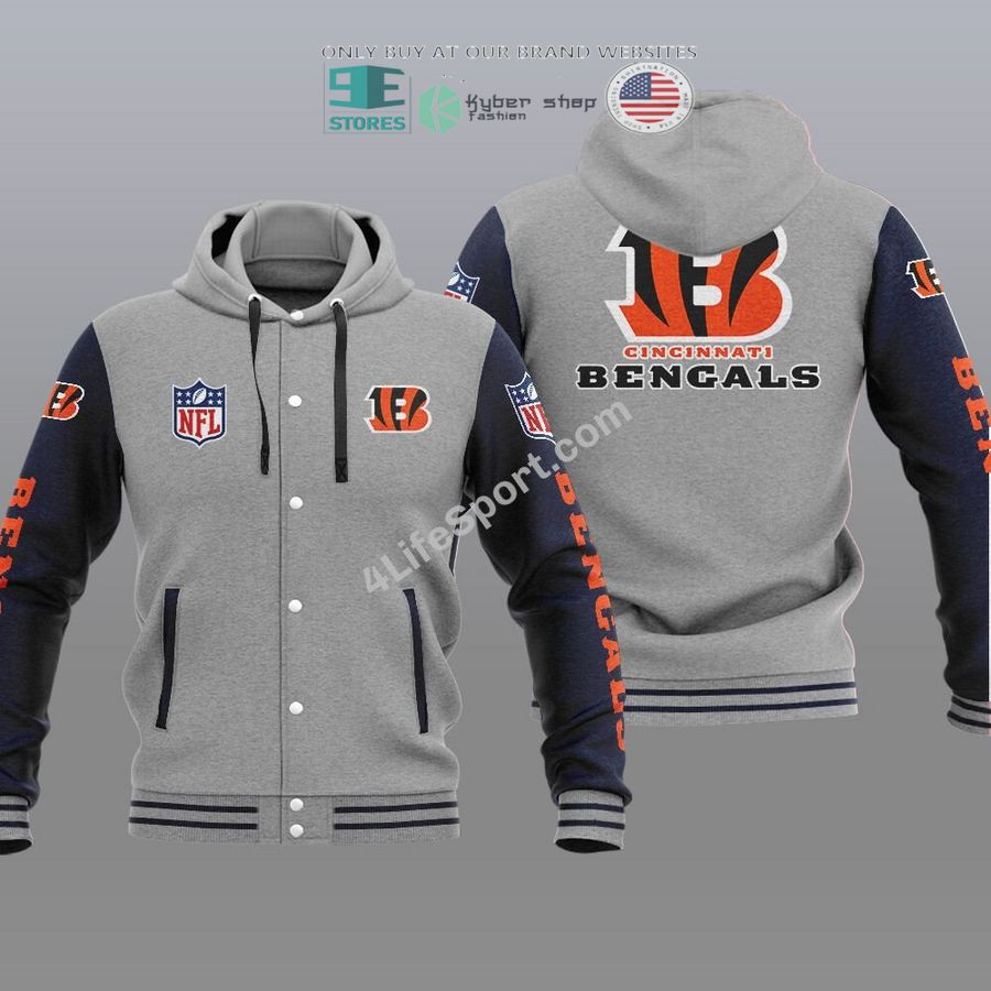 cincinnati bengals baseball hoodie jacket 2 6191