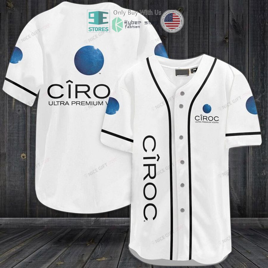 ciroc premium vodka logo white baseball jersey 1 54780