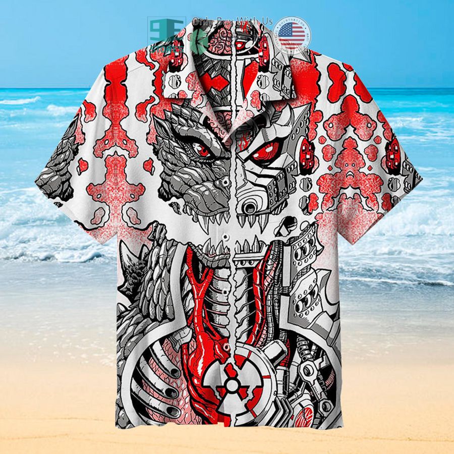 classic godzilla vs robot godzilla hawaiian shirt 1 6912