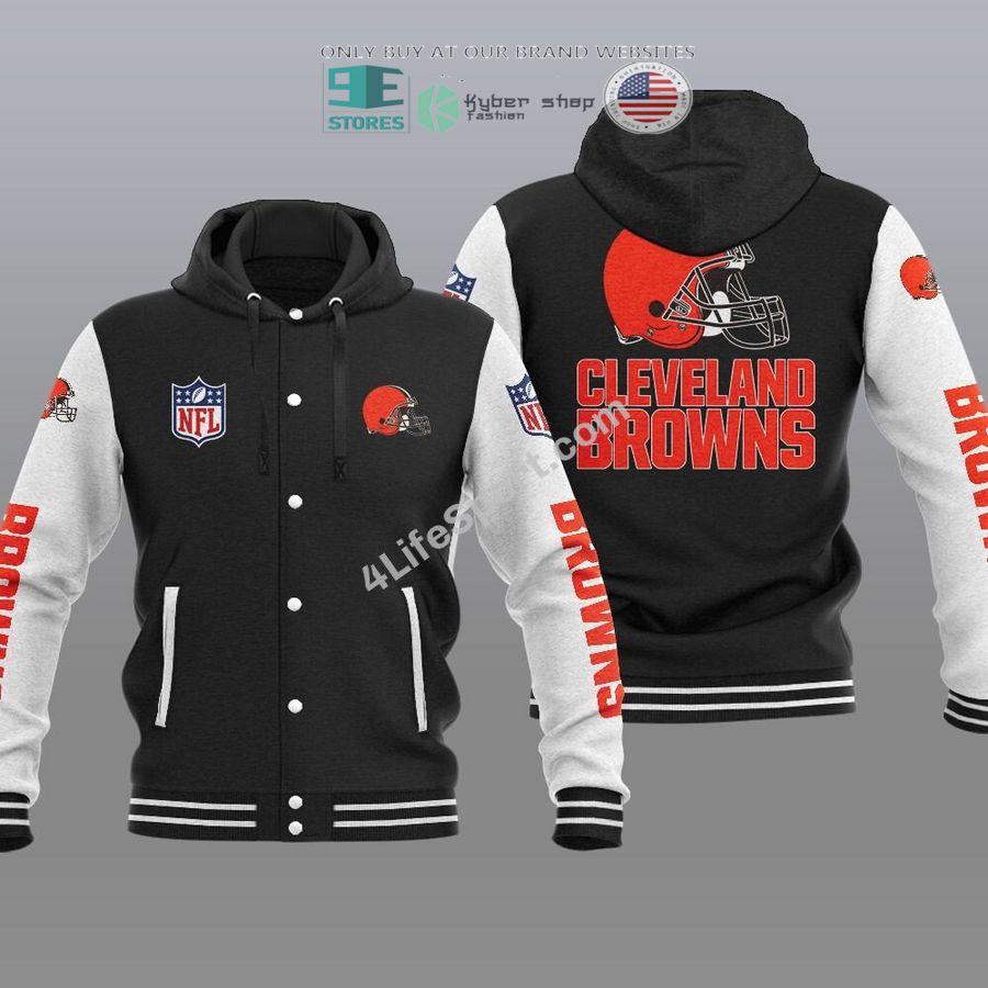 cleveland browns baseball hoodie jacket 1 38276