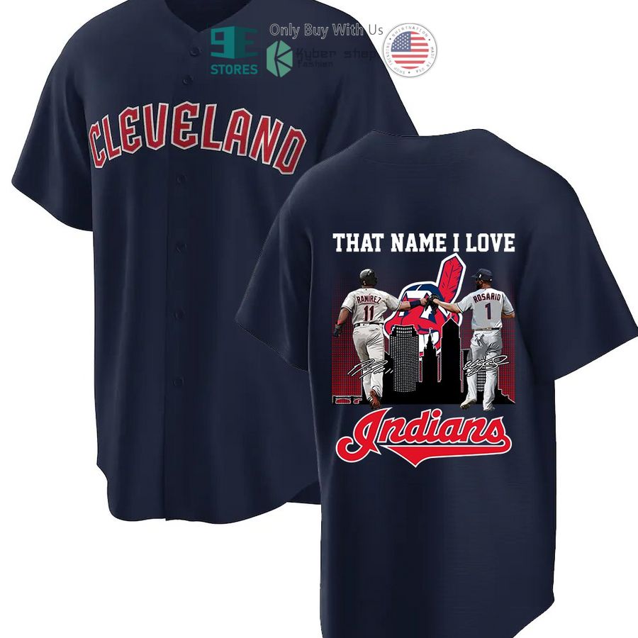 cleveland indians that name i love dark blue baseball jersey 1 75633