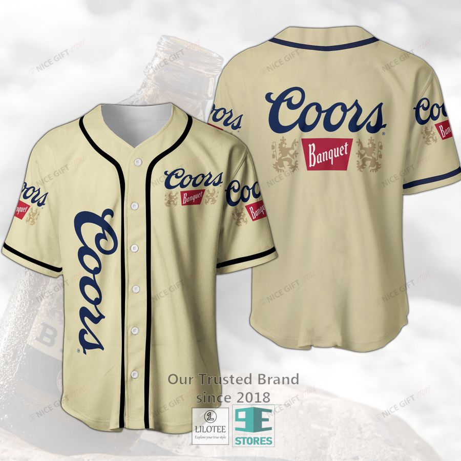 coors banquet yellow baseball jersey 1 1072