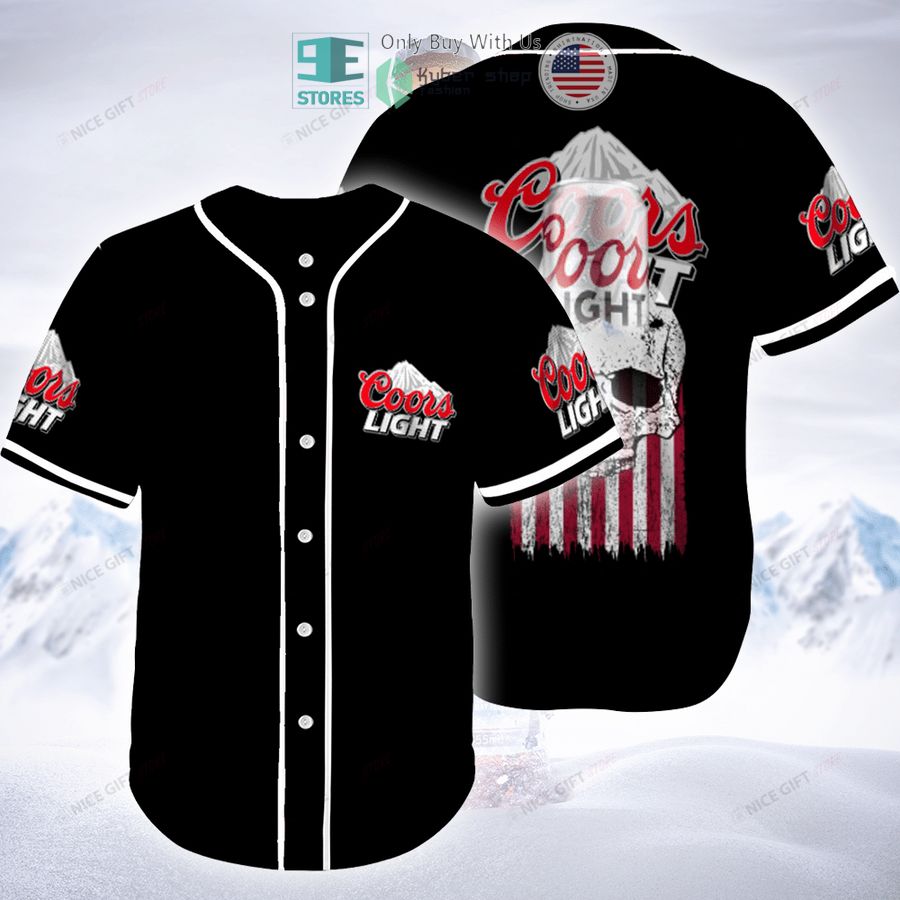 coors light skull united states flag black baseball jersey 1 88562