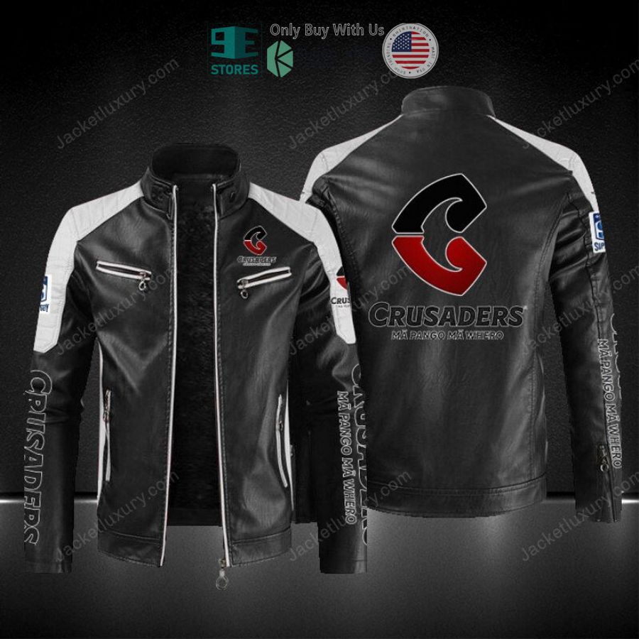 crusaders super rugby ma pango ma whero block leather jacket 1 43937