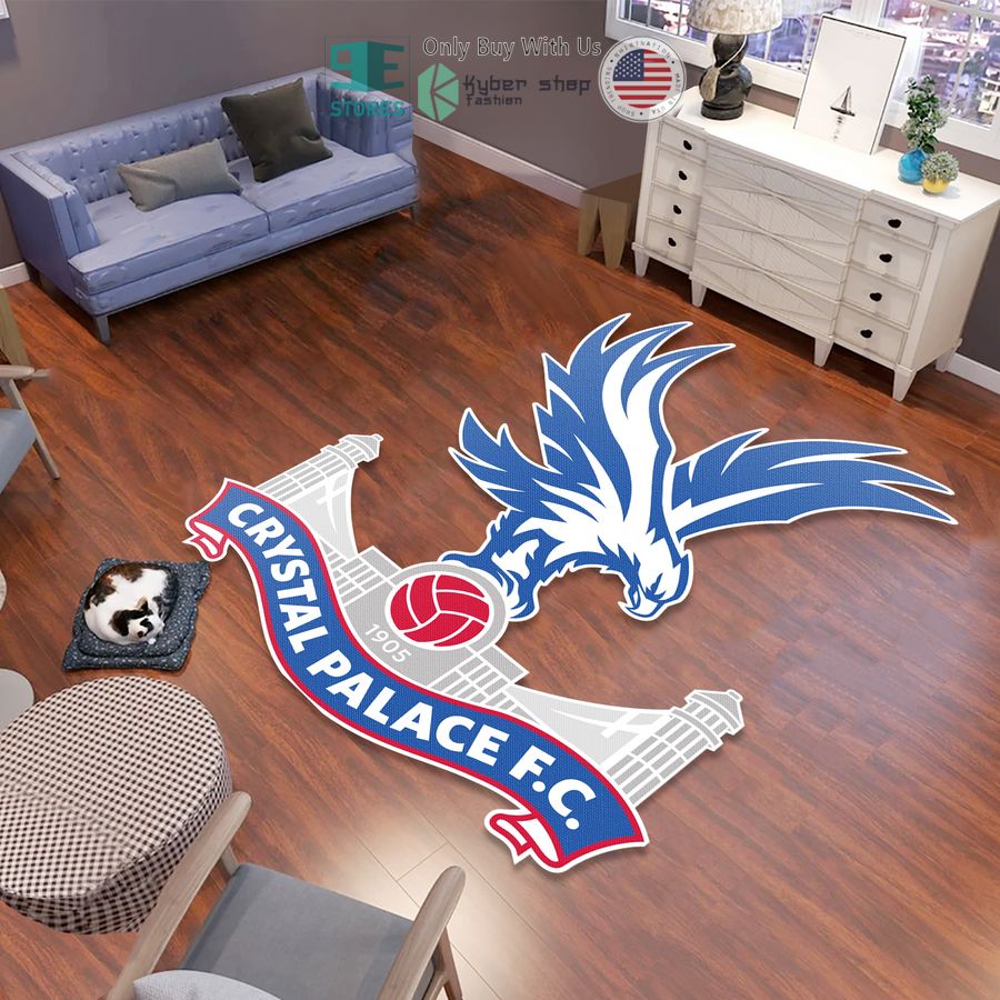 crystal palace fc logo shaped rug 1 8965