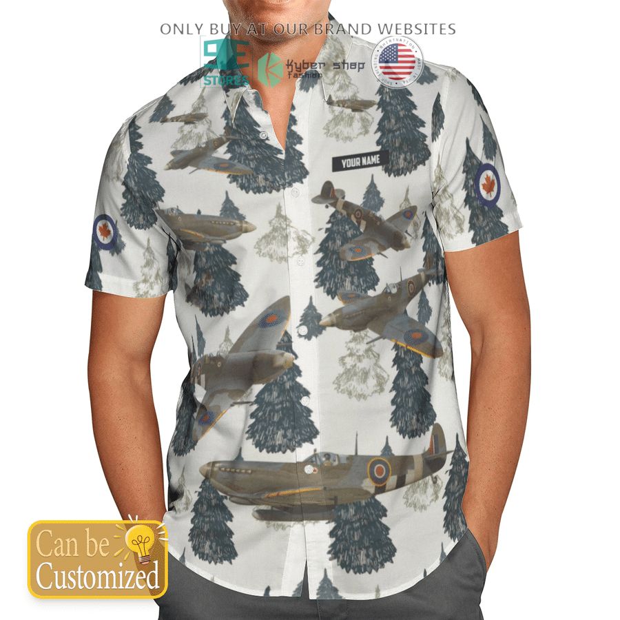 custom name canadian supermarine spitfire hawaiian shirt 2 65795