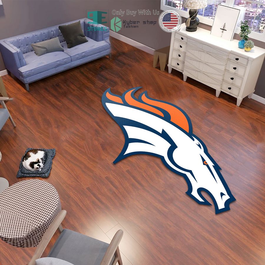 denver broncos shaped rug 1 28627