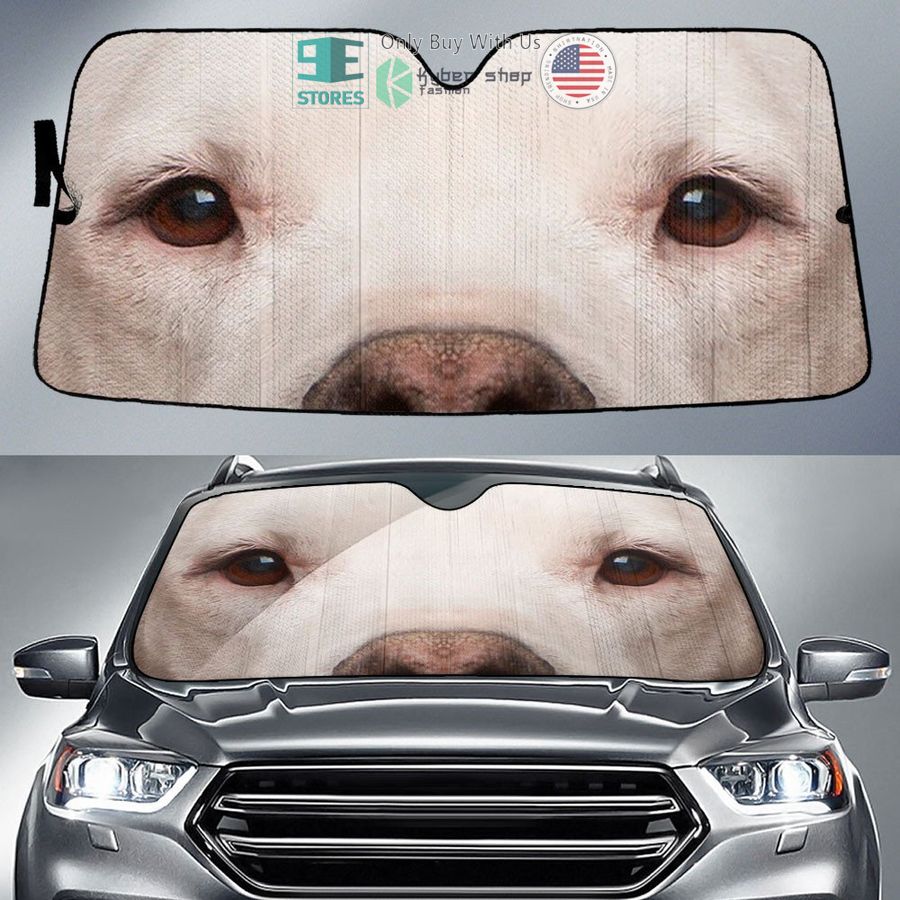 dogo argentino dog eyes car sun shade 1 49200