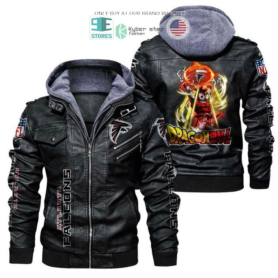 dragon ball son goku atlanta falcons leather jacket 2 23885