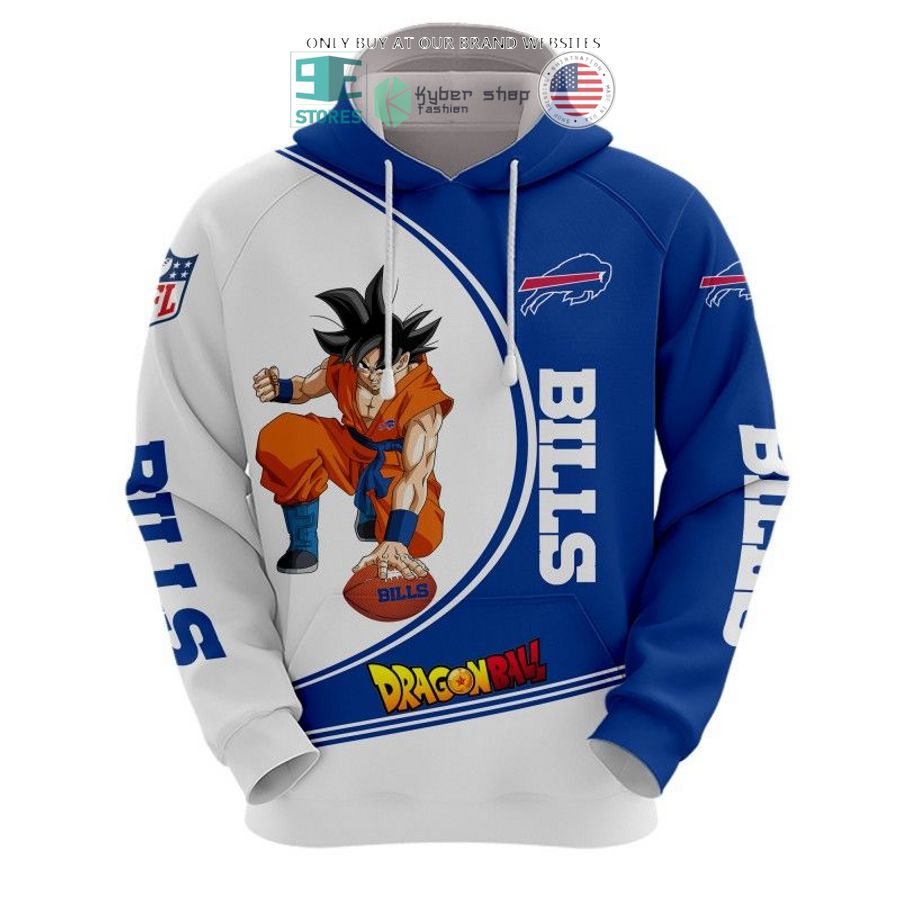 dragon ball son goku buffalo bills white blue 3d shirt hoodie 2 42858