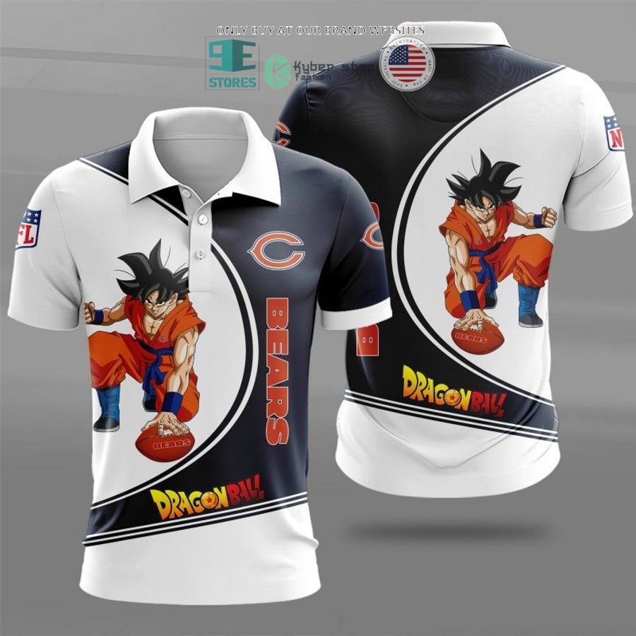 dragon ball son goku chicago bears white blue 3d shirt hoodie 1 88865