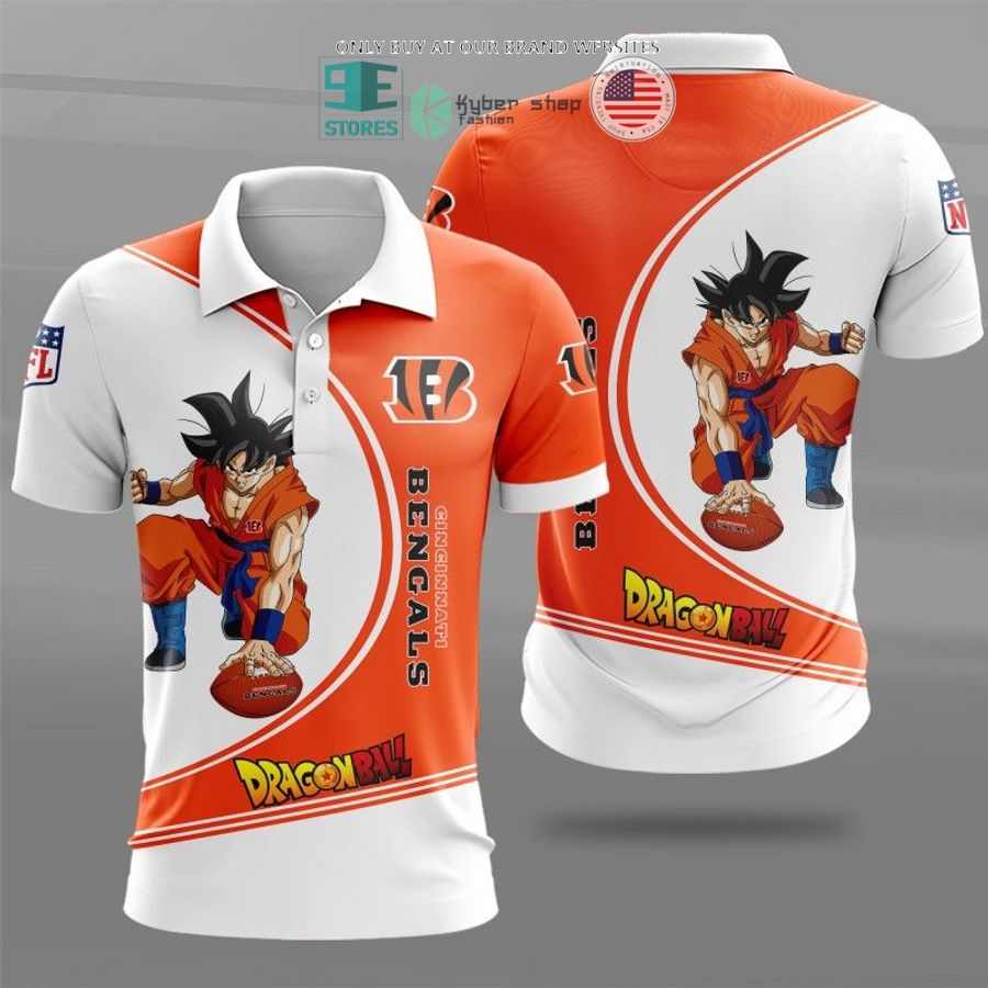 dragon ball son goku cincinnati bengals white orange 3d shirt hoodie 1 26435