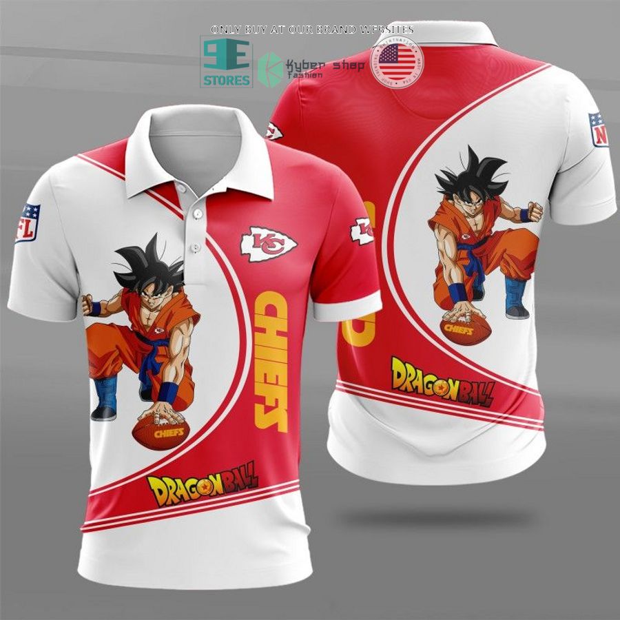 dragon ball son goku kansas city chiefs white red 3d shirt hoodie 1 90206