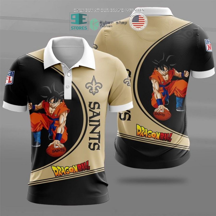 dragon ball son goku new orleans saints khaki black 3d shirt hoodie 1 92209