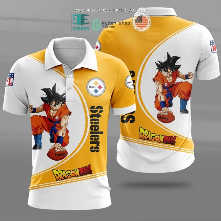 dragon ball son goku pittsburgh steelers white yellow 3d shirt hoodie 1 87785