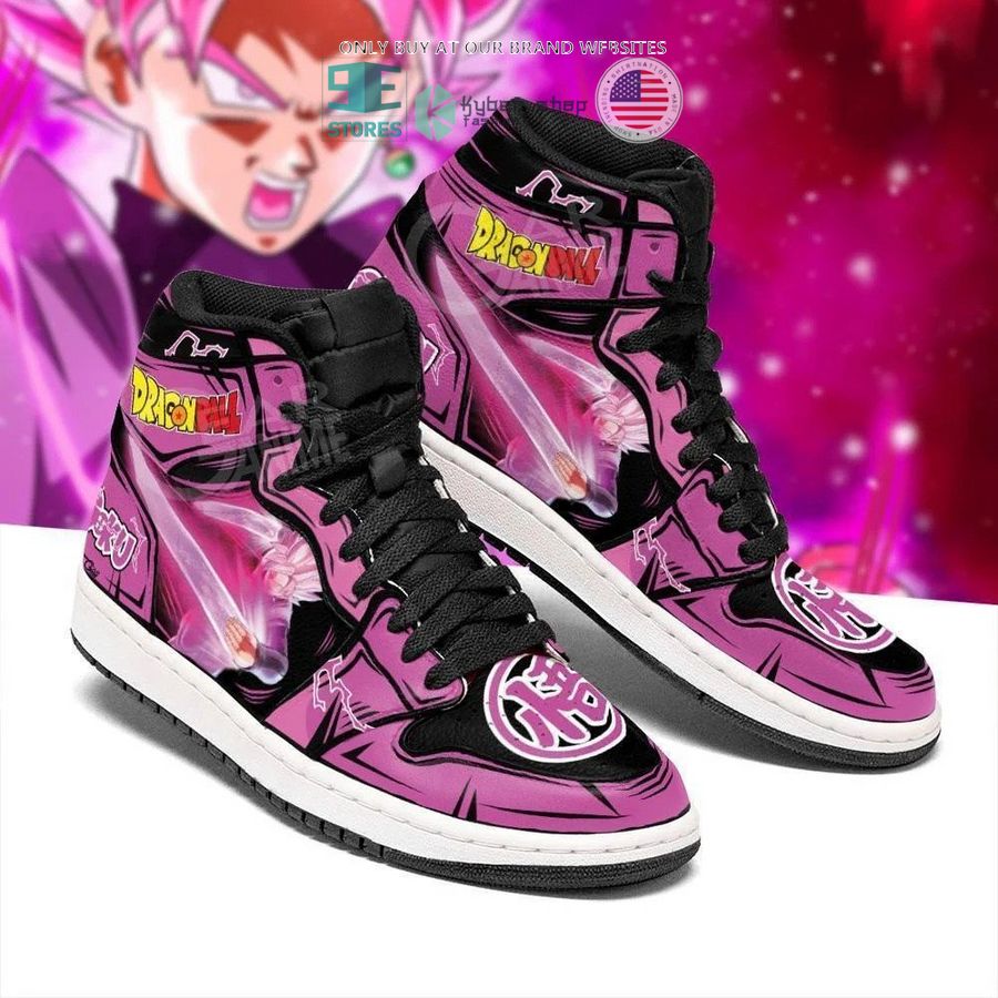 dragon ball z son goku pink air jordan high top shoes 2 40822