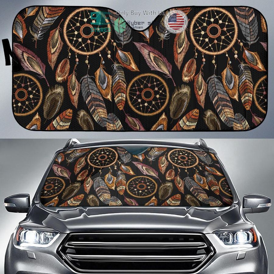 dreamcatcher feather native american car sunshades 1 22075