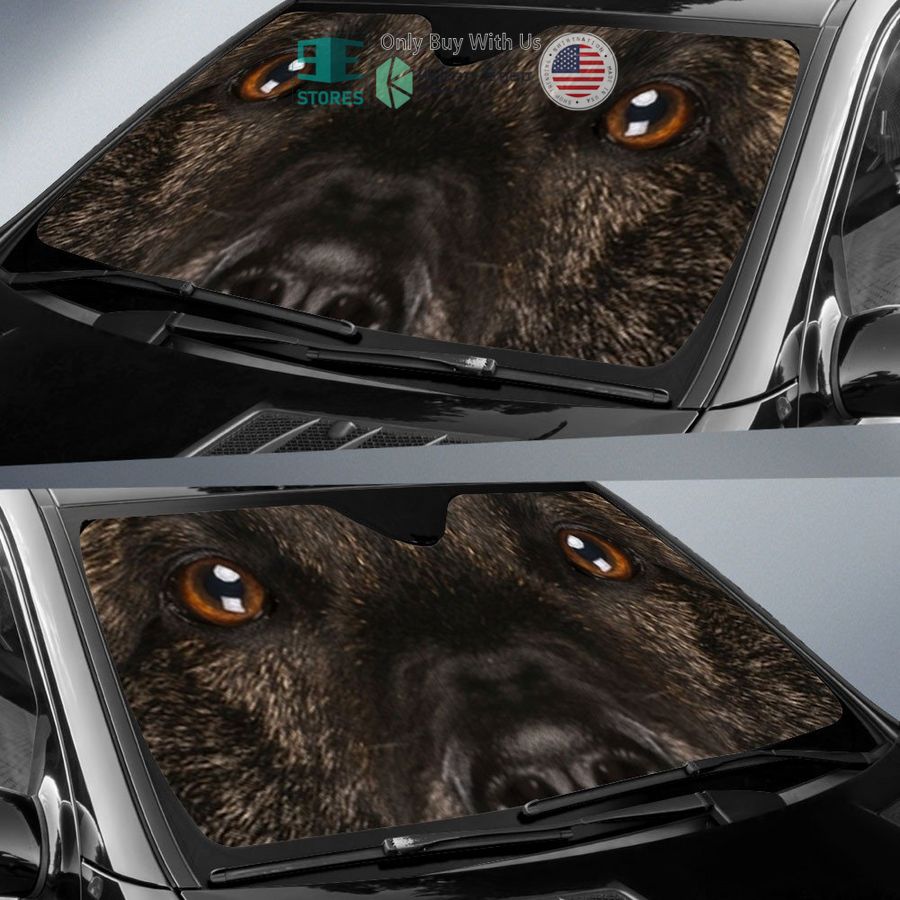 dutch shepherd dog eyes car sun shade 2 91595