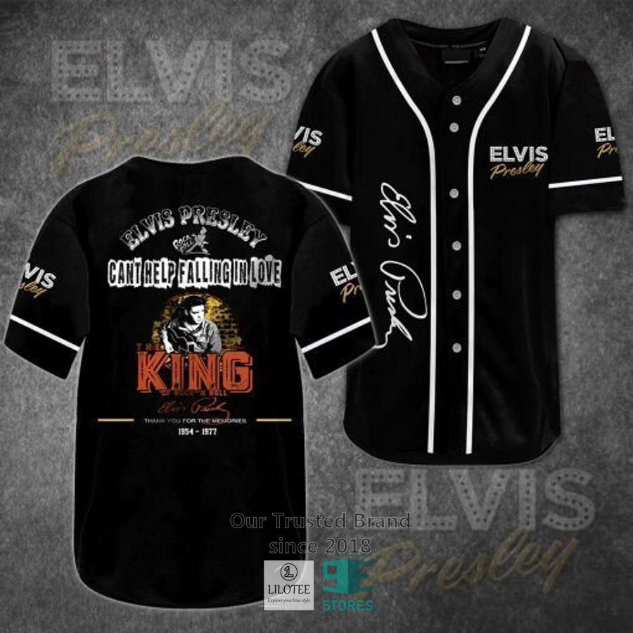 elvis presley cant help falling in love black baseball jersey 1 84674