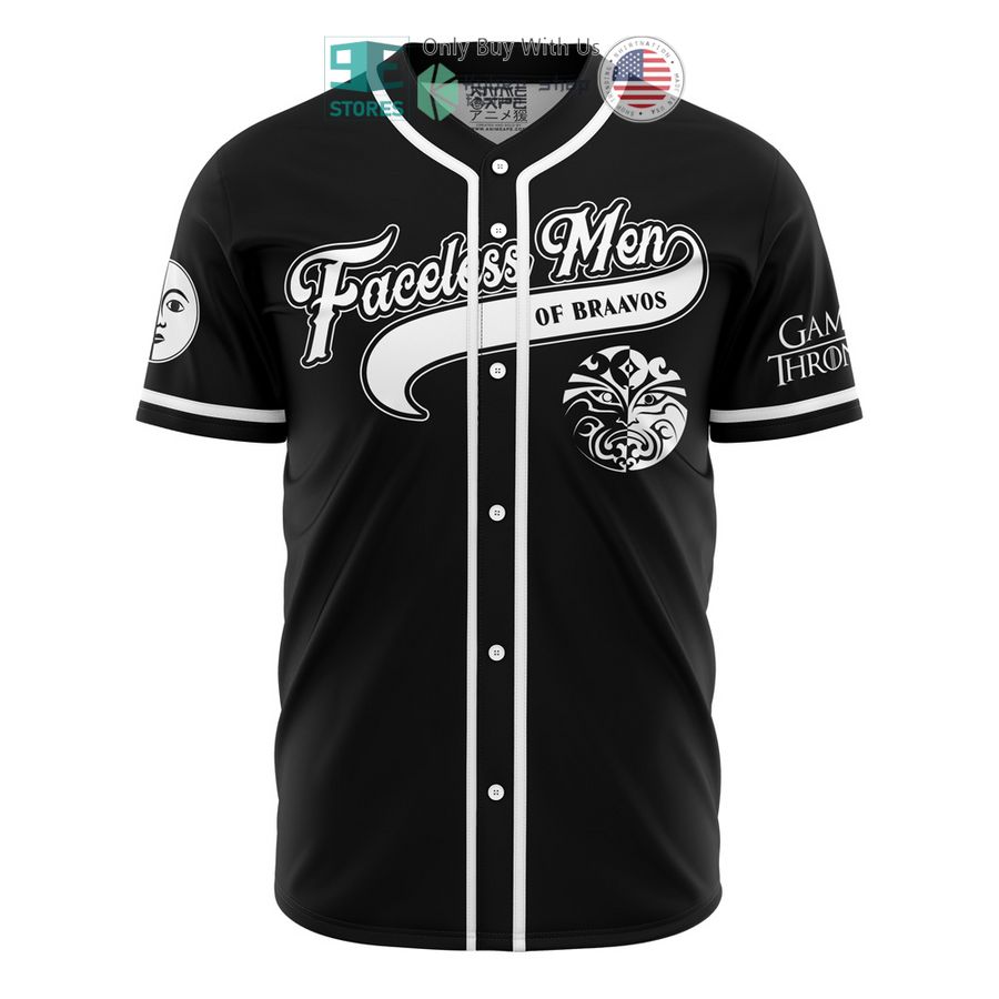 faceless men of braavos jaqen game of thrones baseball jersey 1 16988