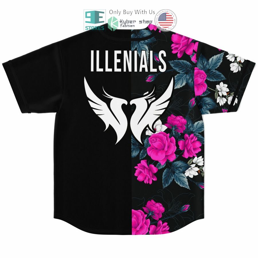 flowers illenials baseball jersey 2 35964