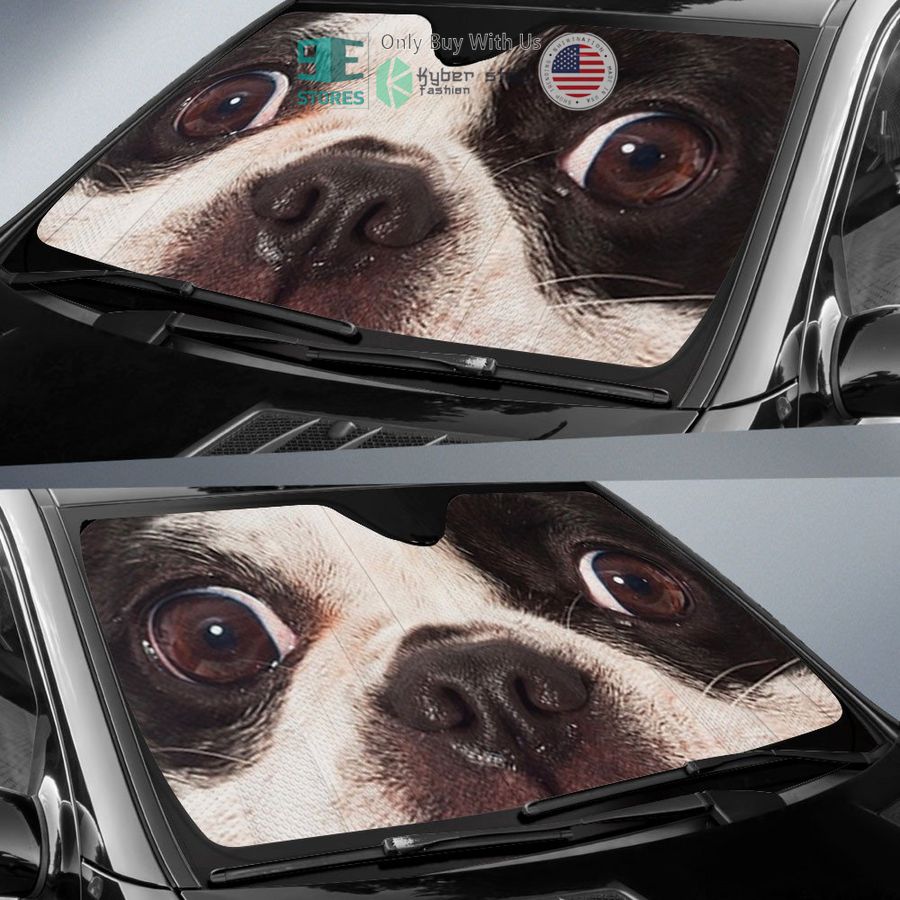 french bulldog dog eyes car sun shade 2 52212