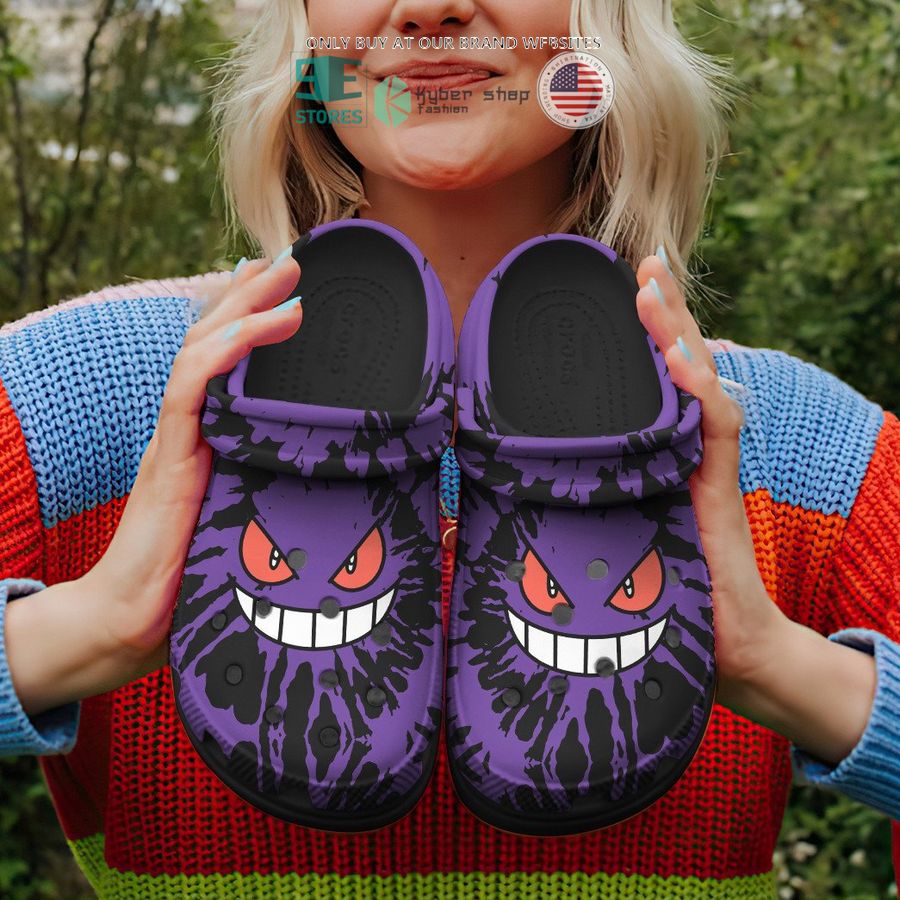 gengar tie dye face crocs crocband shoes 1 6763