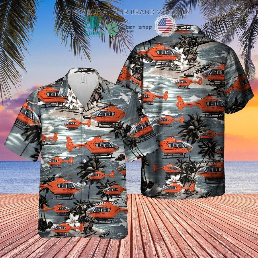 german air medical services helicopter 1 grey hawaiian shirt 1 60231