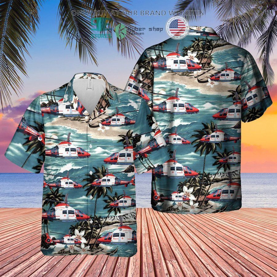 german air medical services helicopter 2 island hawaiian shirt 1 96658