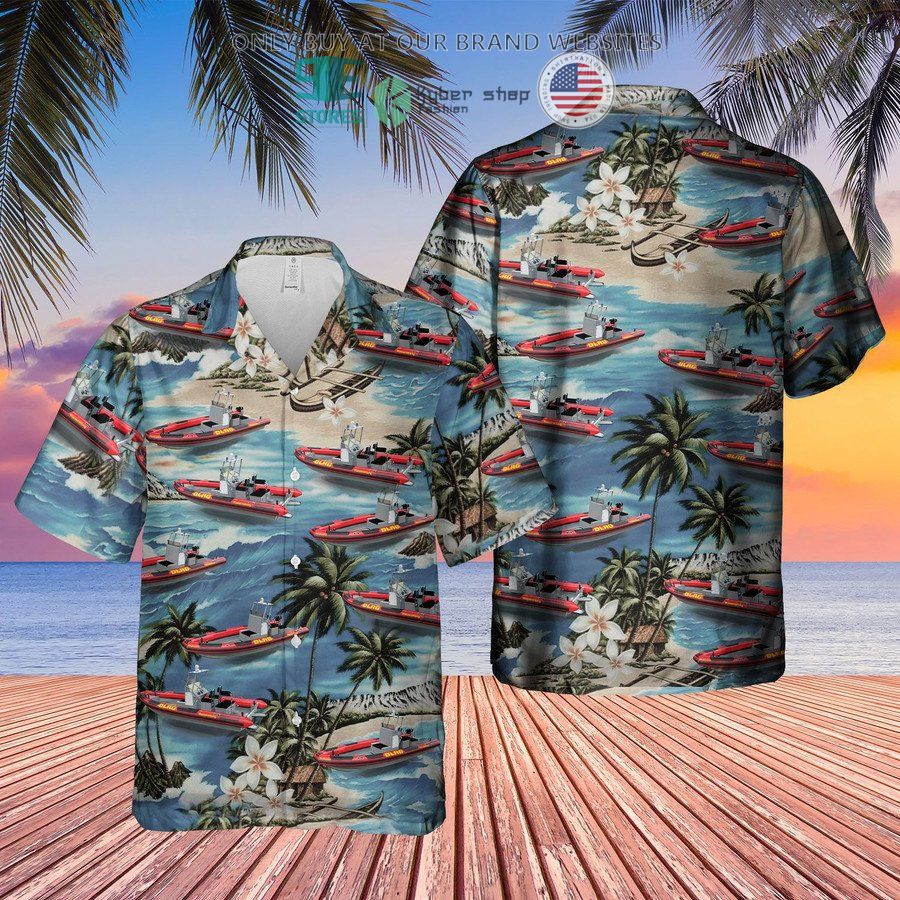 german rescue boat dlrg hawaiian shirt 1 37829